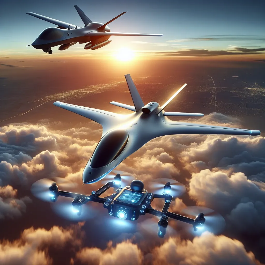"Autonomous jets and drone systems developed by Anduril for the Department of Defense, showcasing advanced military technology and innovation in aerial robotics."